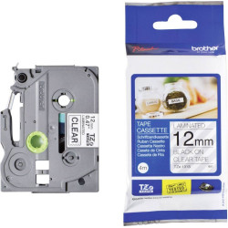 Brother TZE131S Black on Clear 4M x 12mm Gloss Tape