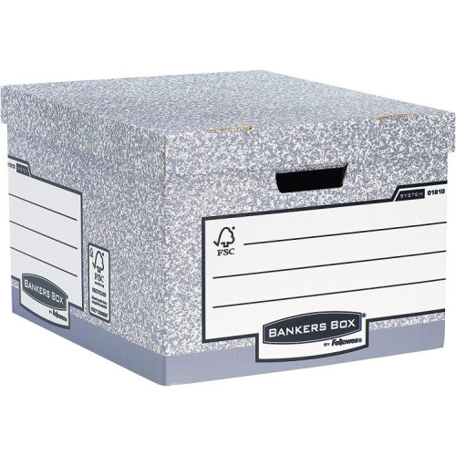 Bankers Box System Large Storage Box Grey Pack of 10