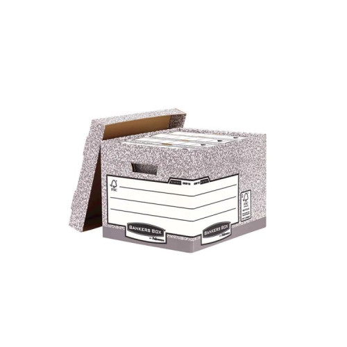 Bankers Box System Heavy Duty Storage Box Grey Pack of 10