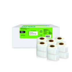Dymo 11352 12 Rolls Returns Labels Tape Black On White 25mm x 54mm