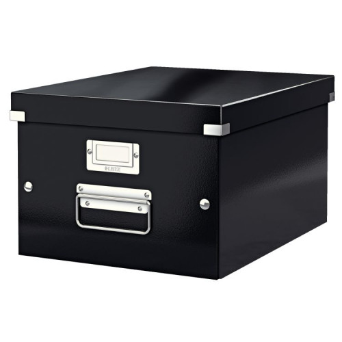 Leitz 60440095 Click and Store WOW Medium Storage Box Black