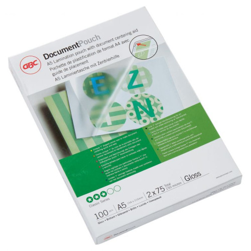 GBC 3740451 A5 Gloss Document Pouch 75 micron 100Pk