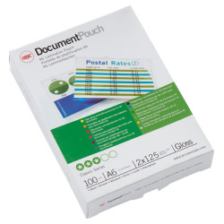 GBC 3740442 A6 Gloss Document Pouch 125 micron 100Pk