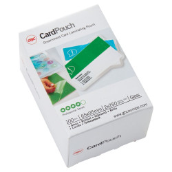 GBC 3740432 65x95mm Gloss Card Pouch 250 Micron 100Pk