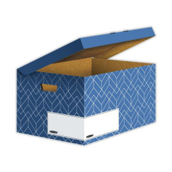 Bankers Box Decor Flip Top Box - Urban Slate Blue Pack of 5