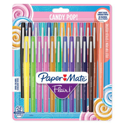 Paper Mate 1985617 Flair Candy Pop Felt pens Pack of 24 Assorted Colours