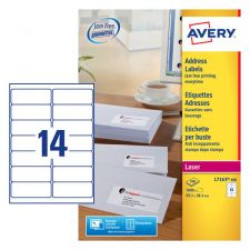Avery L7163-500 Address Labels 500 sheets - 14 Labels per Sheet