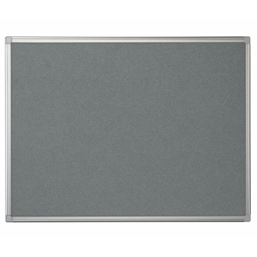 Bi-Office Maya Grey Felt Noticeboard Aluminium Frame 1200x1200