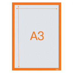 Nobo 1915698 Self-adhesive Magnetic Poster Frame A3 Orange