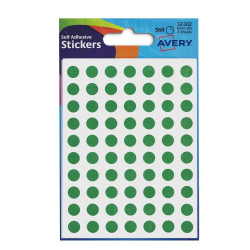 Avery 32-302 8 mm Round Green Stickers