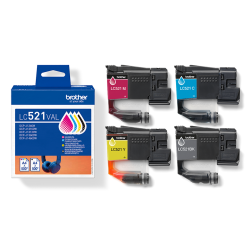 Brother LC521VAL Value pack Ink Cartridge B-C-M-Y