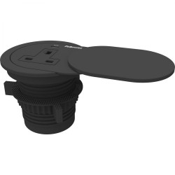 Fellowes Power Spot with 1 x Power Socket & 1 USB C Black