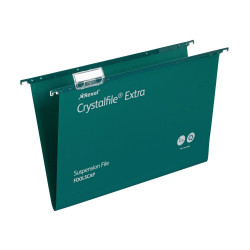 Rexel Crystalfile Extra Foolscap Suspension File 15mm V-base pack of 25