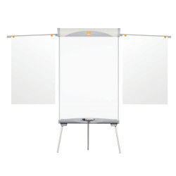 Nobo 1902046 Essence Tripod Steel Magnetic Whiteboard Easel with Extended Display Arms