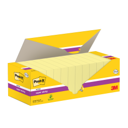 Post-it Pack of 12 Super Sticky Notes Value Pack 76mmx76 mm (+12 free)