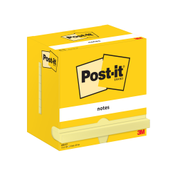Post-it Pack of 12 Notes 76x127mm 100 Sheets Canary Yellow