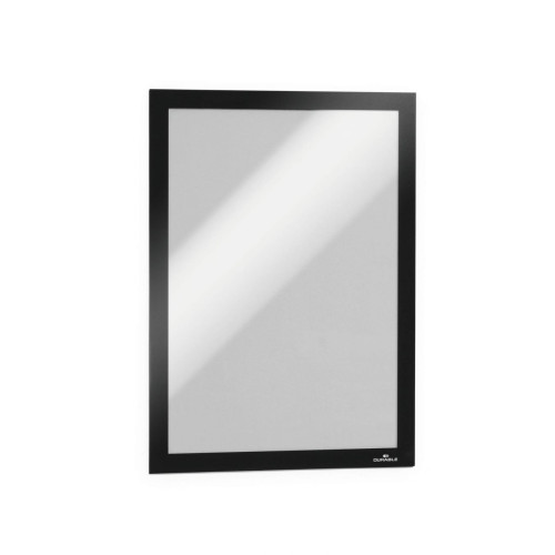 Durable DURAFRAME Self Adhesive Magnetic Signage Frame PK10 A4 Black