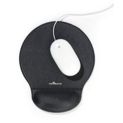 Durable ERGOTOP Soft Touch Mouse Mat with Gel Support Wrist Rest Grey