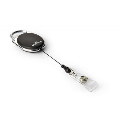 Durable STYLE Secure Retractable Clip Badge Reel for ID PK10 Black