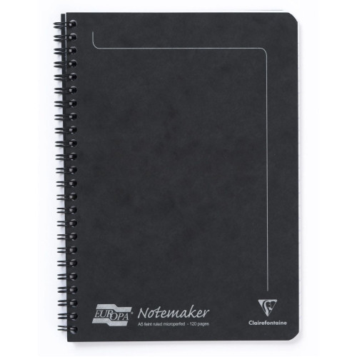 Clairefontaine Europa 10PK Notemaker A5 120 pages 90g paper Black