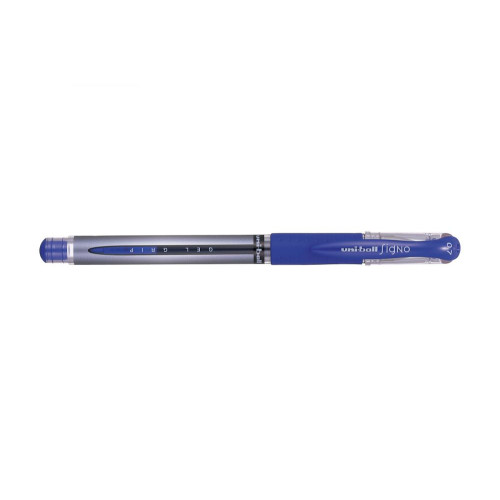 uni-ball Signo 12 Pack Blue Gel Grip Rollerball Pen 0.7mm Medium Nib