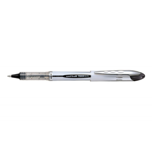 uni-ball Vision Elite 12 Pack Black 0.8mm Med Nib Rollerball Airplane Safe