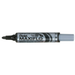 Pentel Maxiflo 12 Pack Black Whiteboard Marker Bullet Tip 3mm Line