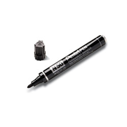 Pentel N50 12 Pack Black Permanent Marker Bullet Tip 2.2mm Line