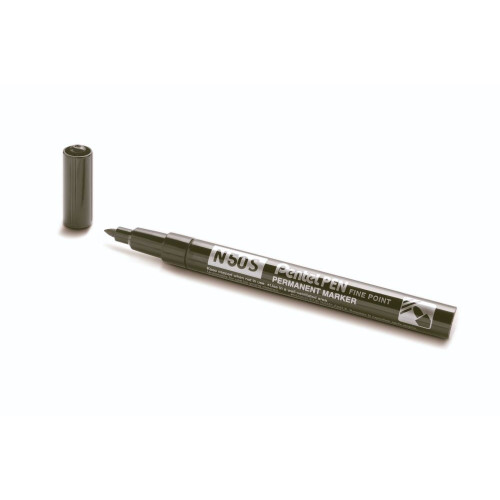 Pentel N50S 12 Pack Black Permanent Marker Fine Bullet Tip 0.5-1mm Line