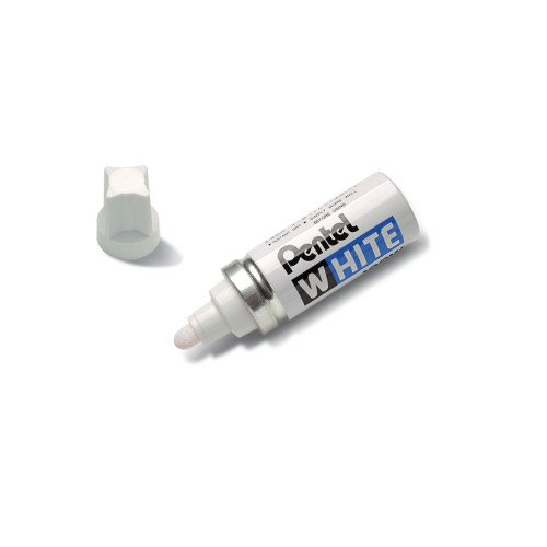 Pentel X100W 12 Pack White Permanent Marker Bullet Tip 3.3mm Line
