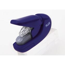 Plus By Pentel Staple-Free Stapler Power Assist Mechanism 5 Sheet Blue