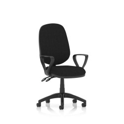 Dynamic Luna II Lever Task Operator Chair With Loop Arms Black