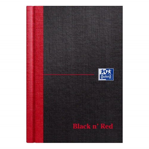 Black n` Red Casebound Hardback Notebook 192 Pages A6 Pack of 5