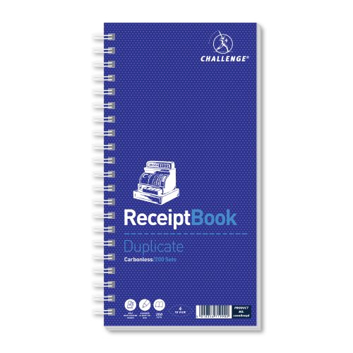 Challenge Duplicate Receipt Book 200 Sets 280x141mm