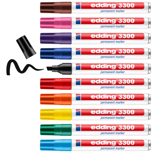 edding 3300 Permanent Marker Assorted colour Pack of 10