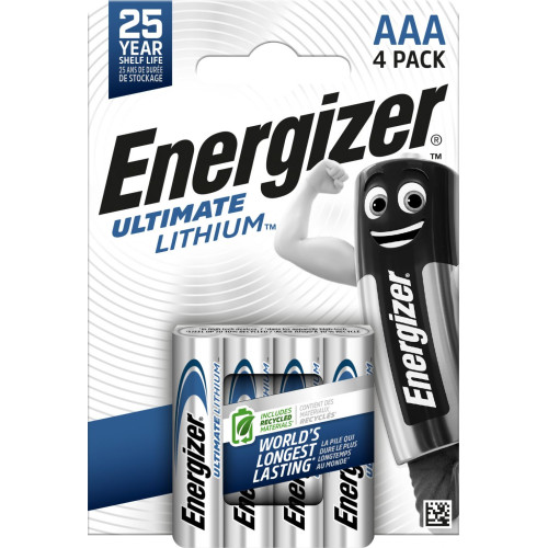 Energizer Lithium AAA Battery Pack of 4