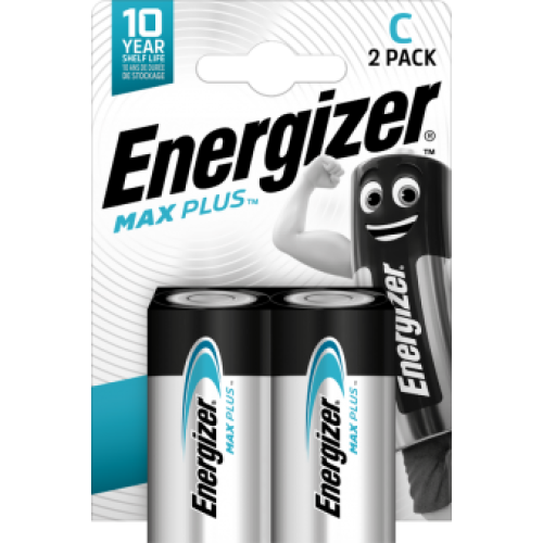 Energizer Max Plus Alkaline C Battery Pack of 2