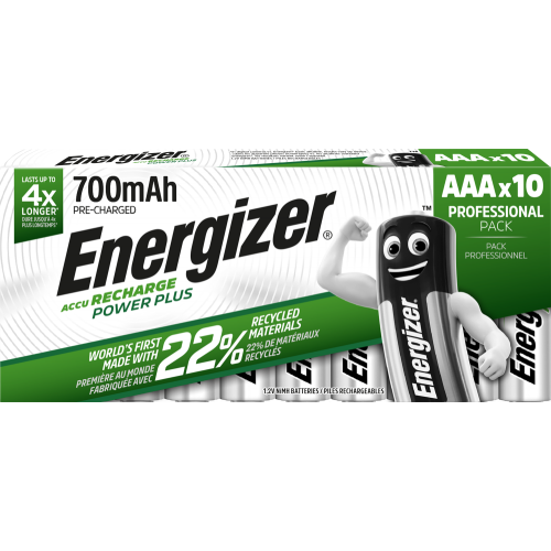 Energizer Rechargeable Power Plus AAA Battery Pack of 10