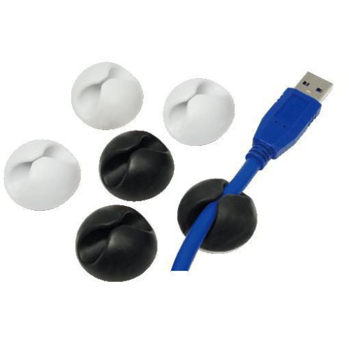 Cable organiser set, 6 pcs.,