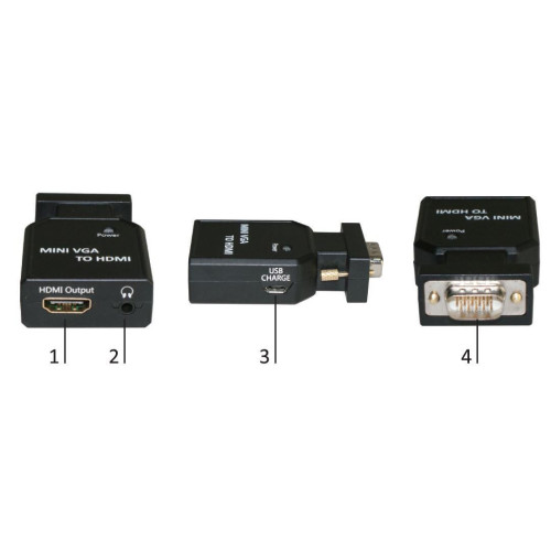 Mini VGA to HDMI Converter