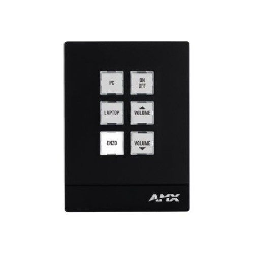 AMX Massio MCP-106 - Landscape - button panel - 6 buttons - cable - black