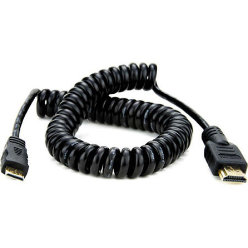 Atomos 19.68 /50cm Coiled Mini HDMI to Full Size HDMI Cable for Ninja Star Recorder