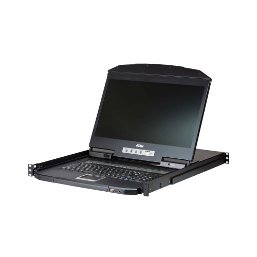 ATEN 8P Short Depth Single Rail LCD KVM SW