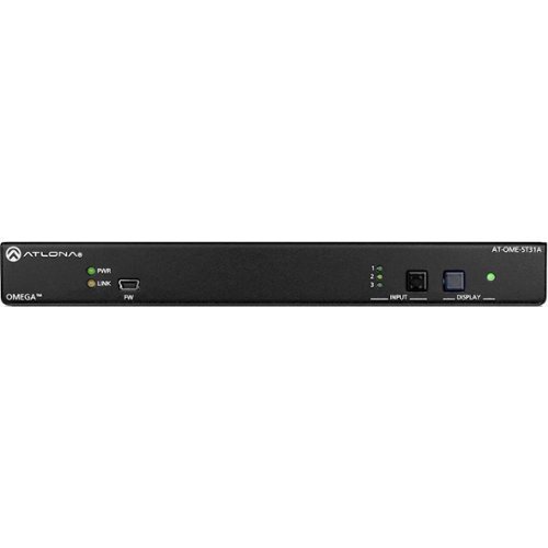 Atlona - Omega Series Three-Input Switcher for HDMI and USB Type-C - Black