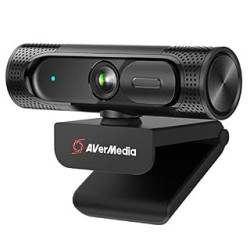 AVerMedia Live Streamer CAM 315, Webcam Cover, 1080p/60fps Recording, Plug and Play, Microphones, Fixed Focus, Wide Adjustable Field for View, Works with Skype, Zoom, Team - Black (B08VJ48J91)
