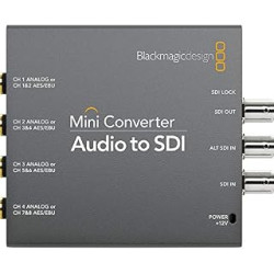Blackmagic Design Mini Converter Audio to SDI, AES/EBU Input, Analog Audio Input, 3GB/Sec SDI (B06ZYGFZPT)