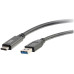 C2G 28831 USB 3.0 USB-C to USB-A Cable M/M  Black (USB IF Certified) (3 Feet  0.91 Meters)