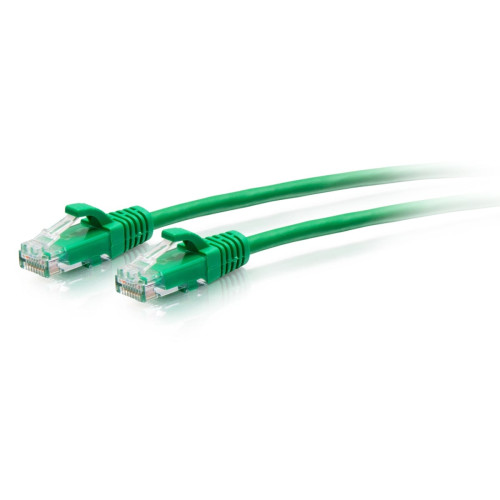 C2G 5ft Cat6a Snagless Unshielded UTP Slim Ethernet Patch Cable Green C2G30155