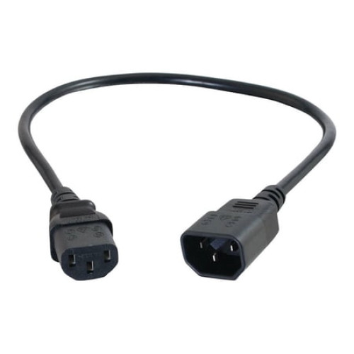C2G Computer Power Cord Extension - Power extension cable - IEC 60320 C13 to IEC 60320 C14 - AC 250 V - 10 ft