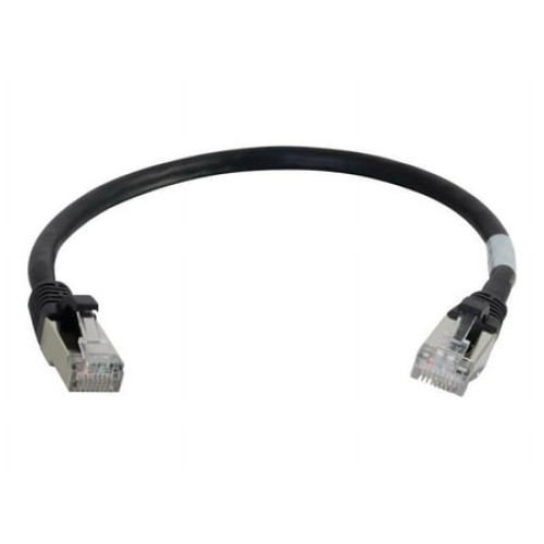 C2G Cat6a Booted Shielded (STP) Network Patch Cable - Patch cable - RJ-45 (M) to RJ-45 (M) - 10 ft - STP - CAT 6a - molded  snagless  stranded - black